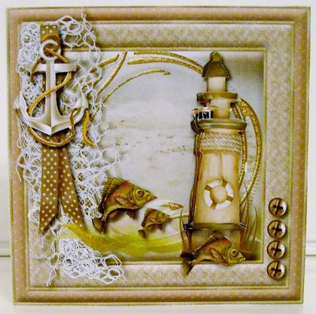 Lighthouse by the Sea Card Topper 3 by Pam Stubley