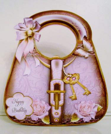 Vintage Lavender Handbag Card Kit by Pam Stubley