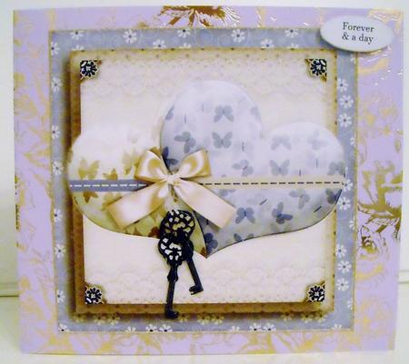 Happily Together Hearts Card Kit Soft Purple Creme 752 by Pam Stubley