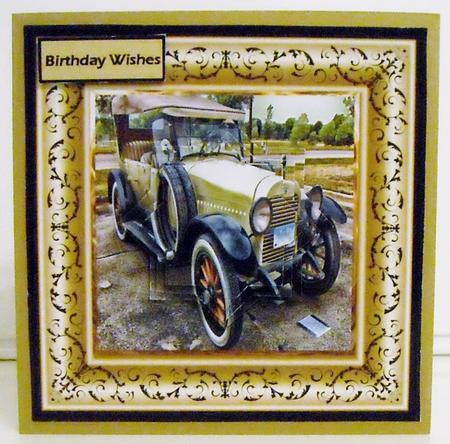 Classic Car with Pyramid Layers by Pam Stubley