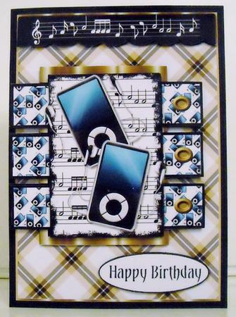 Rectangle Sketch Card - Mp3 Players by Pam Stubley