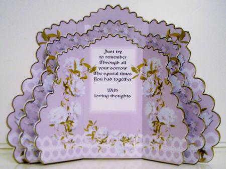 Triple Layer Gatefold - Sympathy White Roses by Pam Stubley