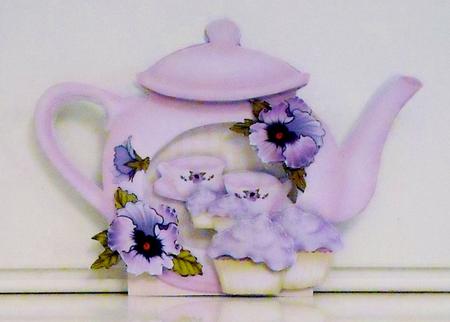 See-through Shaped Box Card - Pansy Tea by Pam Stubley