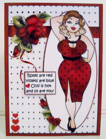 Foxy Mama Valentine Quick Card by Pam Stubley