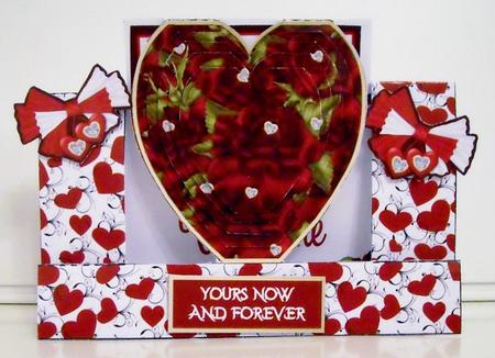 Red Roses Heart Stepper Card Minikit by Pam Stubley