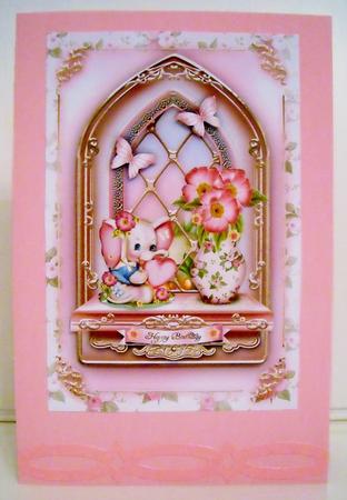 Baby Pink Windows Card Kit by Pam Stubley