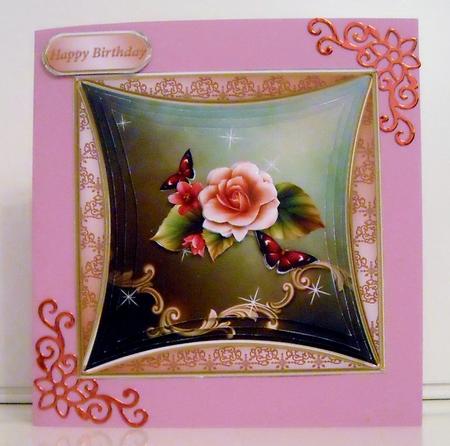 Beautiful Begonias - Curved Frame Card Mini Kit by Pam Stubley