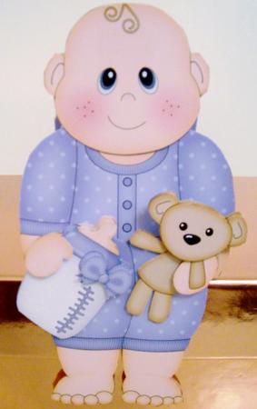 3D on the Shelf Card Kit - Cute New Little Baby Boy Milo by Pam Stubley
