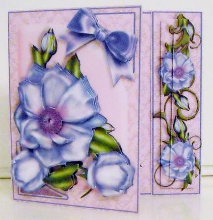 Offset Gatefold Card Kit - Blue Moon Rose by Pam Stubley
