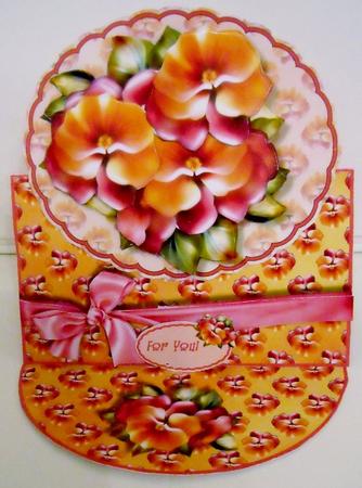 Over the Edge Easel Card Kit - Pansy Fire by Pam Stubley