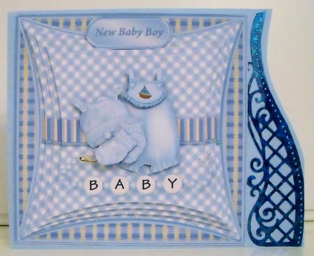 Baby Boy - Curved Frame Card Mini Kit by Pam Stubley