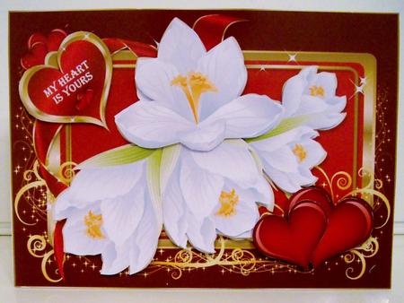 Valentine Flower Hearts by Pam Stubley