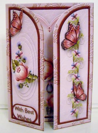 Pink Roses 5 x 7 Gatefold Mini Kit by Pam Stubley