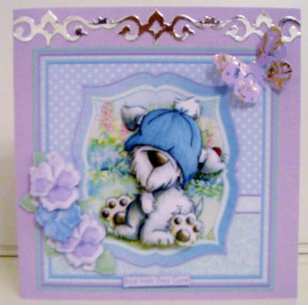 Bad Hair Day Cure 8x8 Decoupage Mini Kit Optional Pansies by Pam Stubley