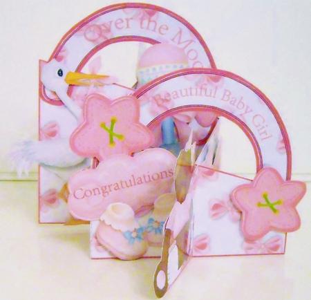 Over the Moon - Girl - Cascade Card Kit by Pam Stubley