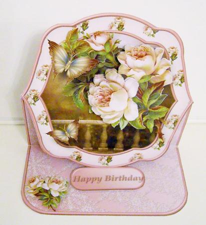 Victorian Roses - Shaped Easel Card Mini Kit by Pam Stubley
