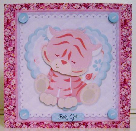 Adorable Pink Tiger 8x8 by Pam Stubley