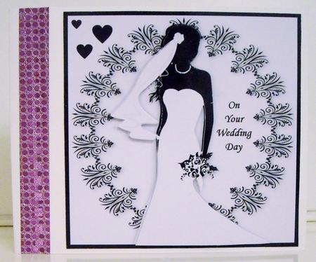 Beautiful Bride 8x8 Black and White Square Topper by Pam Stubley