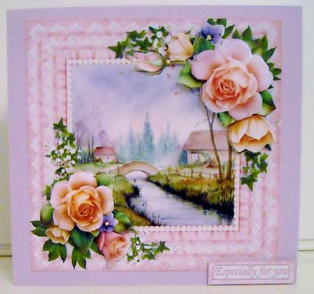 8x8 River Cottage with Roses Mini Kit by Pam Stubley
