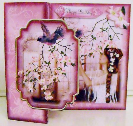 Cherry Blossom Beauty No Holes Fold Card Mini Kit by Pam Stubley
