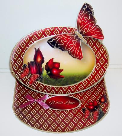 Butterfly Tulips Oval Easel Mini Kit by Pam Stubley
