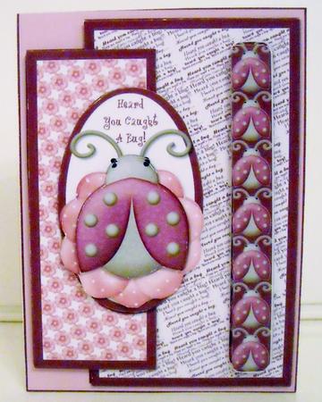 Oval Sketch Card - Caught a Bug by Pam Stubley