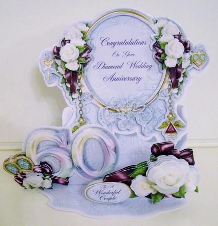 Giant Easel Tableau 3D Card Kit - Diamond Wedding by Pam Stubley
