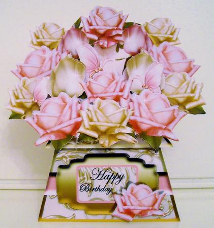 Hand-tied Bouquet - Pink Roses - Mini Kit by Pam Stubley