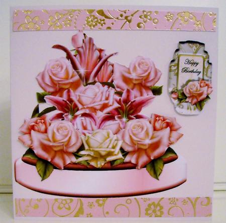 Pink Floral Cushion Bouquet by Pam Stubley