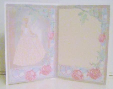Peach Princess in Vintage Rose & Heart Frame Insert by Pam Stubley