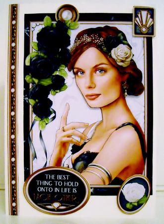 Art Deco Lady Athena Black 4 Sheet Mini Kit by Pam Stubley