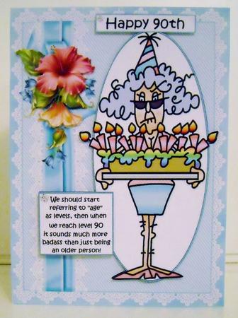 Stella Reaches Level 90 Quick Card by Pam Stubley