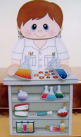 3D on the Shelf Card Kit - Little Boy Scientist Erik by Pam Stubley