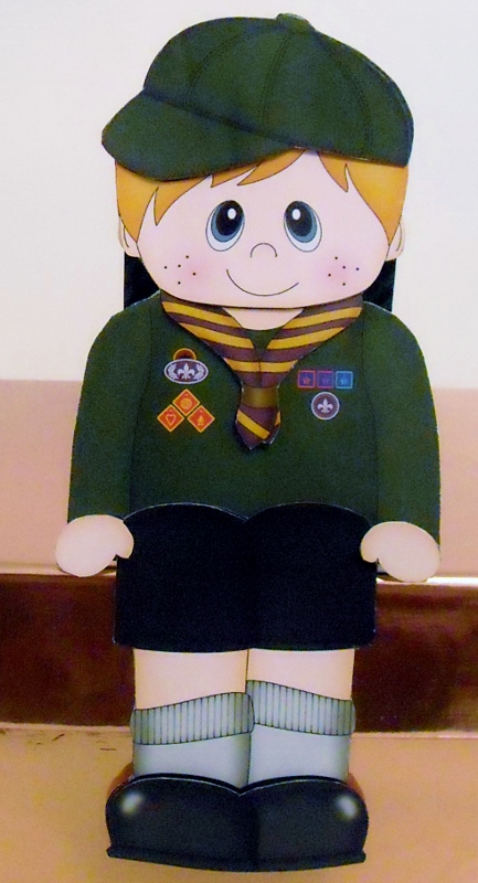 3D on the Shelf Card Kit - Little Cub Scout Lowell by Pam Stubley