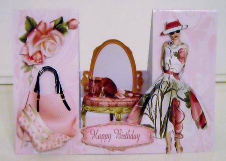 Pretty Pink Centre Stepped Card Mini Kit by Pam Stubley