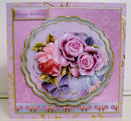 Blackberry Roses Stacked Layer Card Mini Kit by Pam Stubley