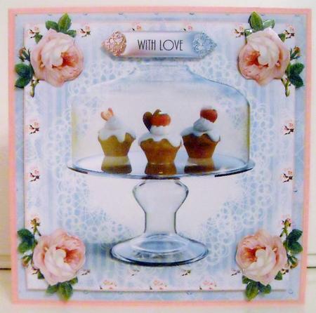 Strawberry Cupcakes Card Front Kit by Pam Stubley