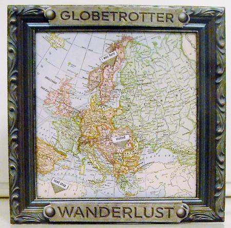 Vintage Map Traveller Card V3 by Pam Stubley