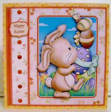 Easter Eggstravaganza Easter Bunny & Eggs Decoupage Mini Kit by Pam Stubley