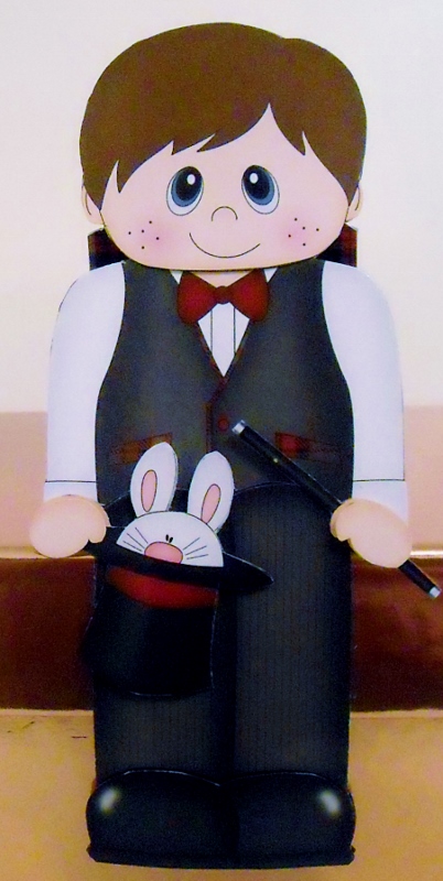 3D on the Shelf Card Kit - Magician - the Marvelous Malvolio by Pam Stubley