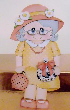 3D on the Shelf Card Kit - Gossip Galz - Perfumed Polly by Pam Stubley