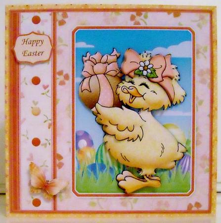 Easter Chick & Chocolate Egg 7.5 Decoupage Mini Kit by Pam Stubley