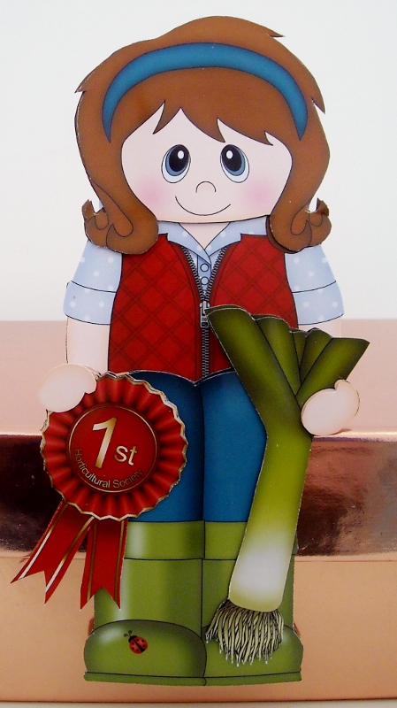 3D on the Shelf Card Kit - Village Show Leek Prize Noreen by Pam Stubley