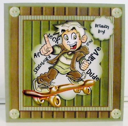 The Radical Boarder Card Front Kit by Pam Stubley