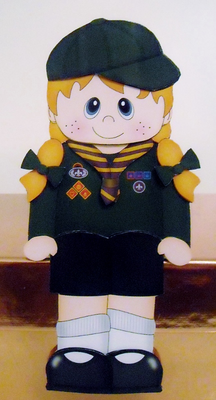 3D on the Shelf Card Kit - Little Cub Scout Julee by Pam Stubley