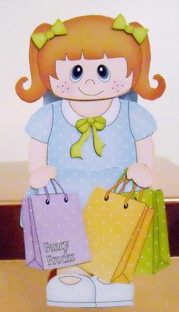 3D on the Shelf Card Kit - Shopping Girl Tami by Pam Stubley