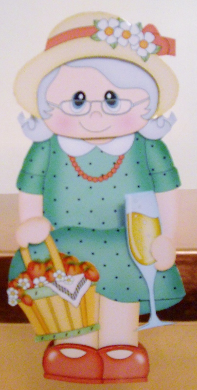 3D on the Shelf Card Kit - Gossip Galz - Strawberry Susan by Pam Stubley