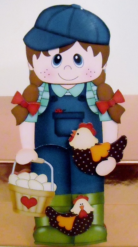 3D on the Shelf Card Kit - Little Chicken Farmer Harri by Pam Stubley