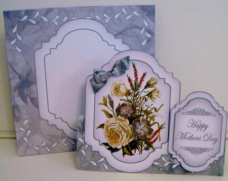 Silver Bouquet Happy Mothers Day Fancy Stand Up Kit by Pam Stubley