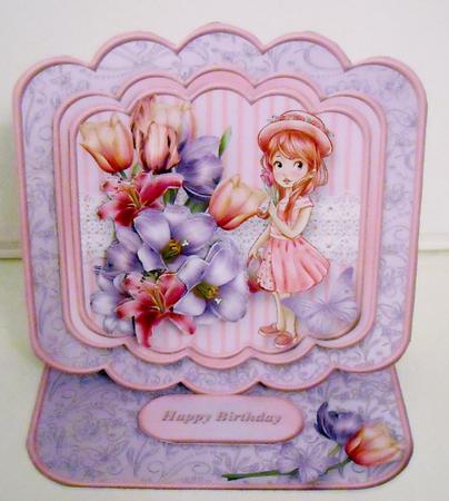 The Flower Seller - Stacked Layer Easel Card Mini Kit by Pam Stubley